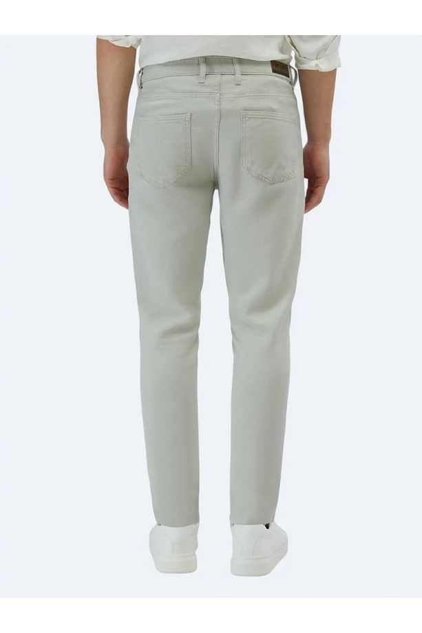 Taş Düz Dokuma Regular Fit Casual Pamuk Karışımlı Pantolon - 4