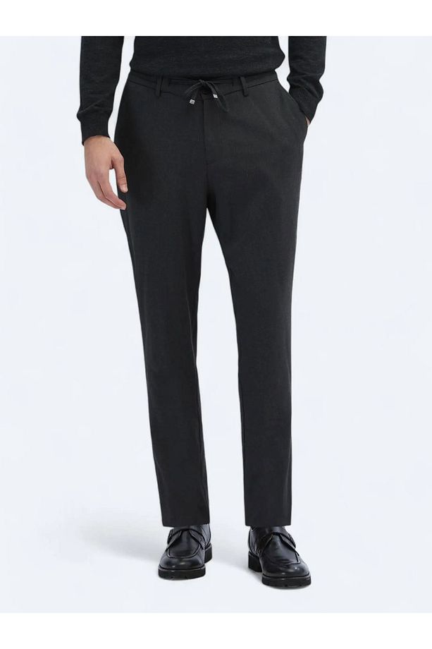 Antrasit Örme Jogging Fit Casual Pantolon - 2
