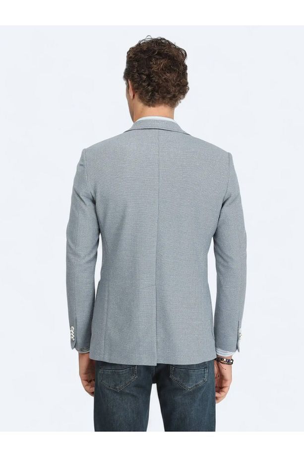 Mavi Mikro Modern Fit Pamuk Karışımlı Örme Ceket - 7