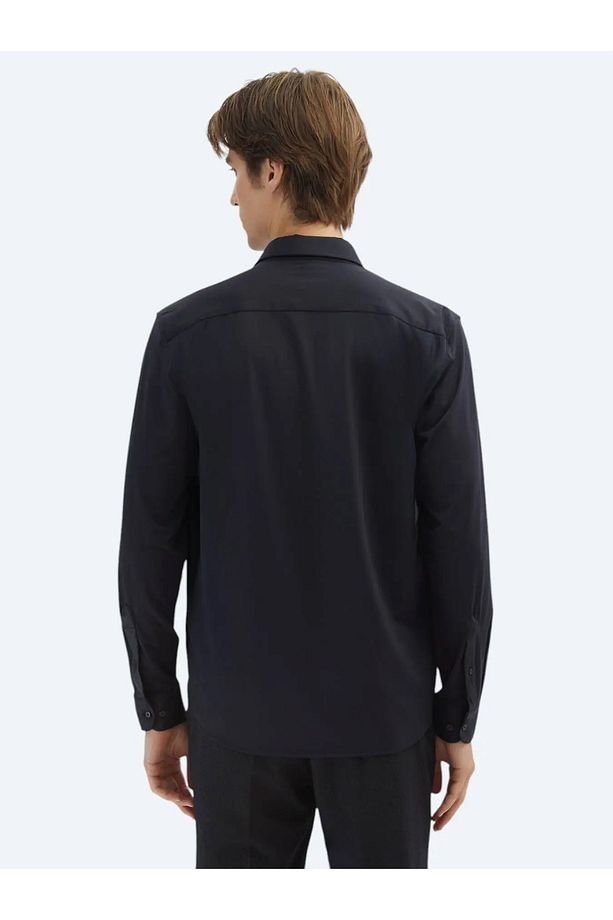 Siyah Regular Fit Casual Gömlek - 8