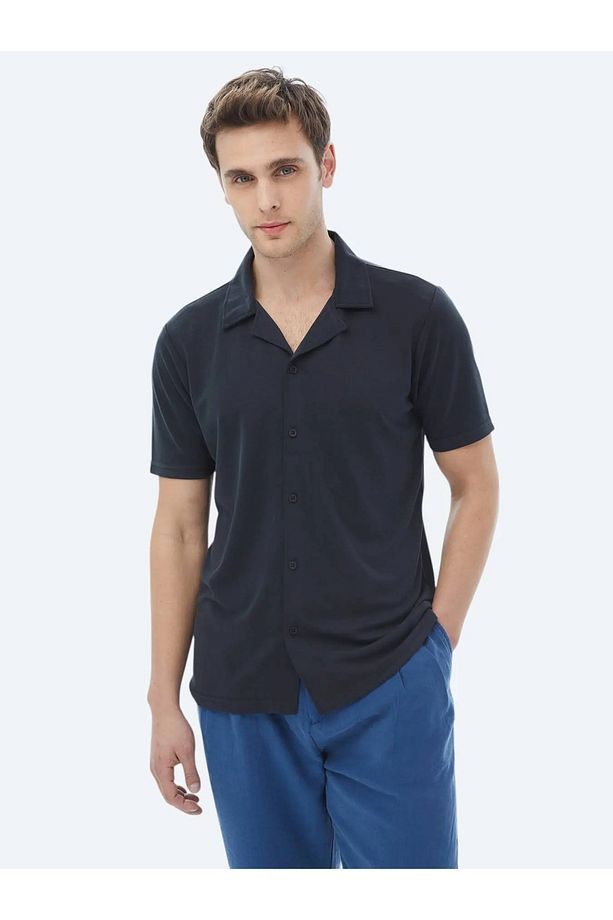 Lacivert Regular Fit Casual Gömlek - 3