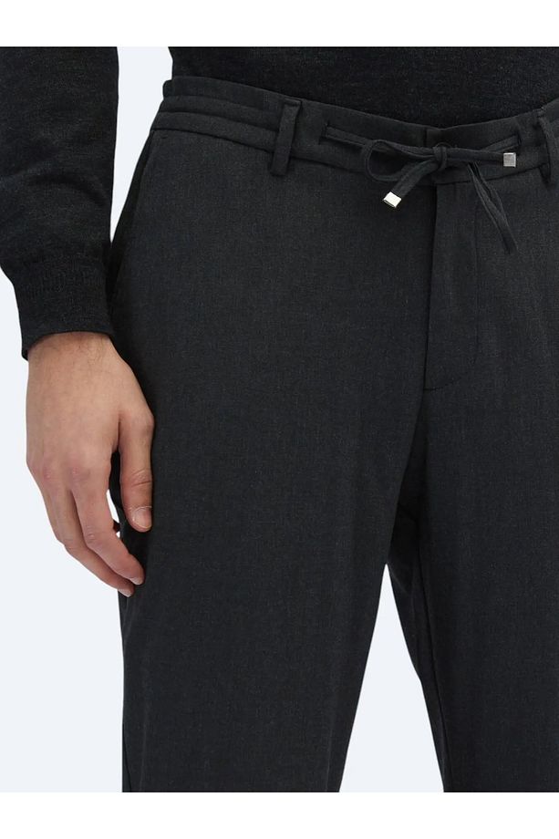 Antrasit Örme Jogging Fit Casual Pantolon - 3