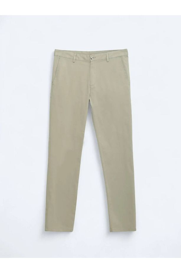 Deve Tüyü Düz Dokuma Regular Fit Casual Pamuk Karışımlı Pantolon - 5