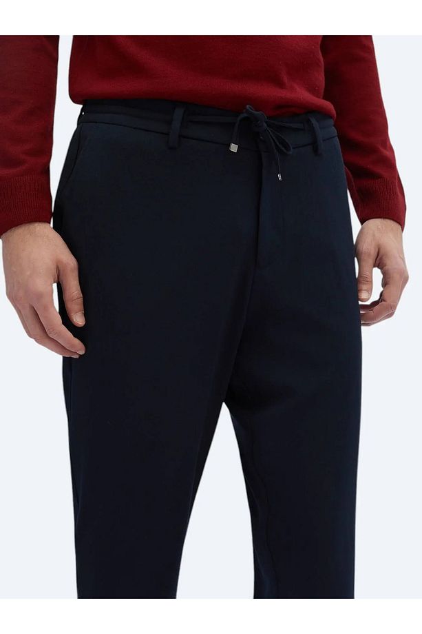 Lacivert Örme Jogging Fit Casual Pantolon - 3