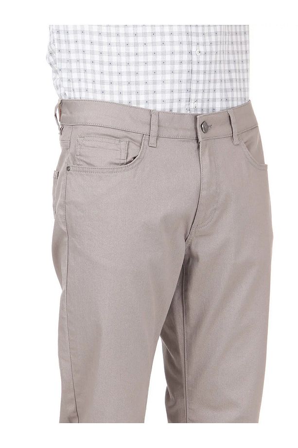 Vizon Düz Dokuma Regular Fit Casual Pamuk Karışımlı Pantolon - 2