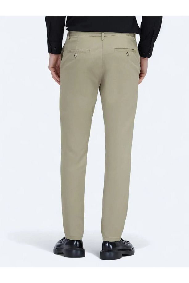 Deve Tüyü Düz Dokuma Regular Fit Casual Pamuk Karışımlı Pantolon - 4