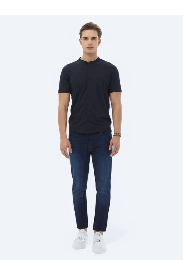 Lacivert Düz Regular Fit Casual Gömlek - 2