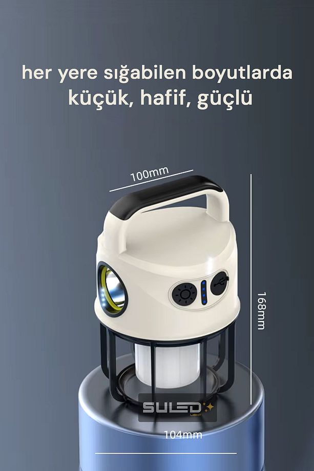 Light Pro2 Işıldak Profesyonel Kamp Lambası ve Fener Şarjlı USB Powerbank Özellikli - 3