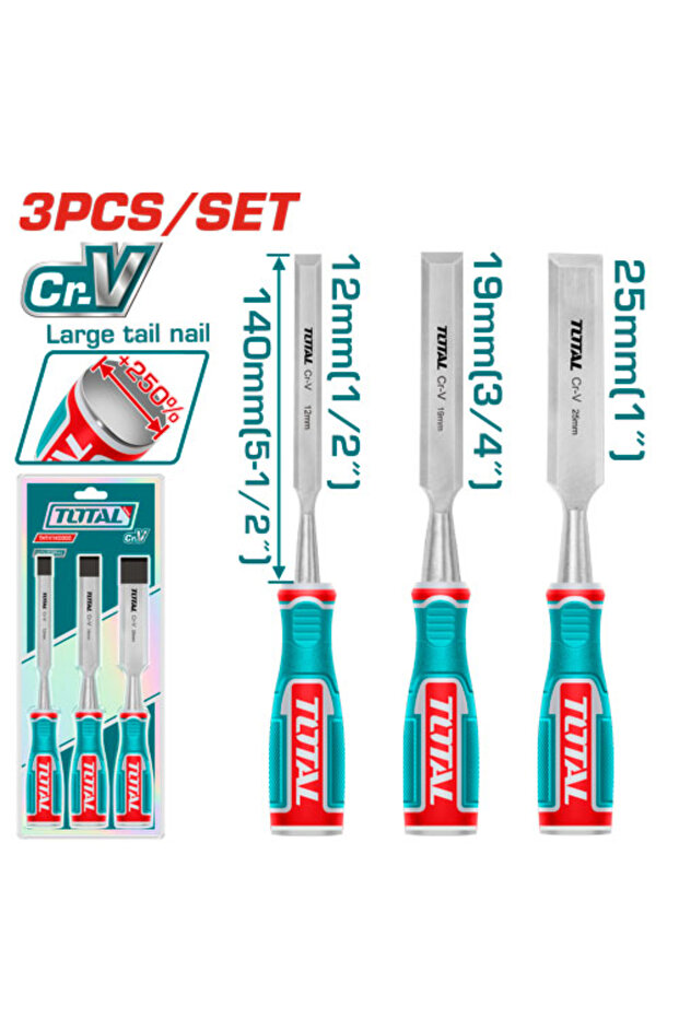 طقم ازميل خشب 3pcs/set - 1