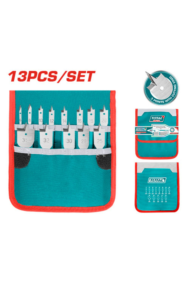 طقم ريش خشب 13pcs/set شنطة قماش