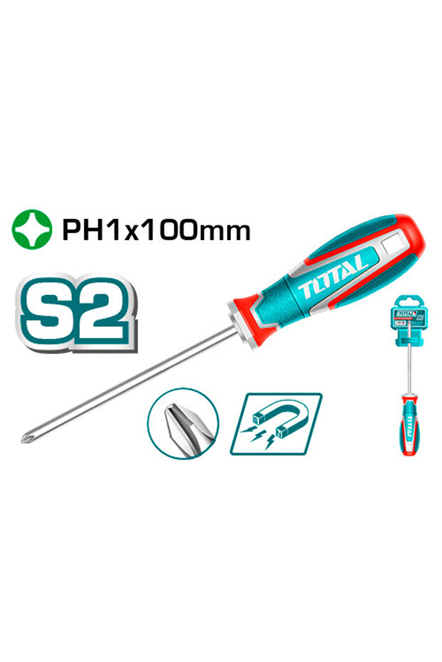مفك براغي يد ربر نوع اول Ph1x100mm مصالب - 1