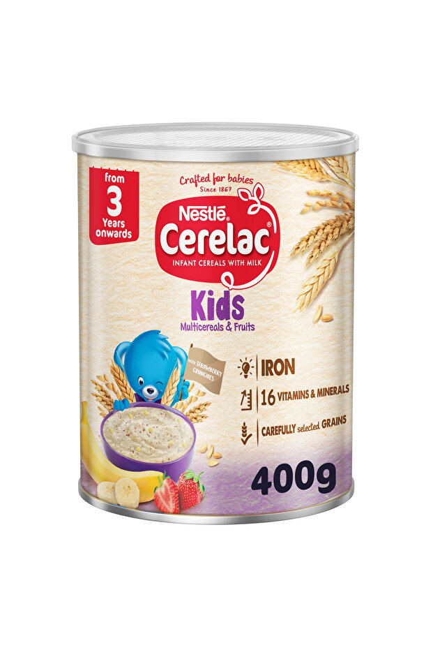 Nestle Cerelac Kids Multicereal & Fruits From 3 Years Onwards 400 g