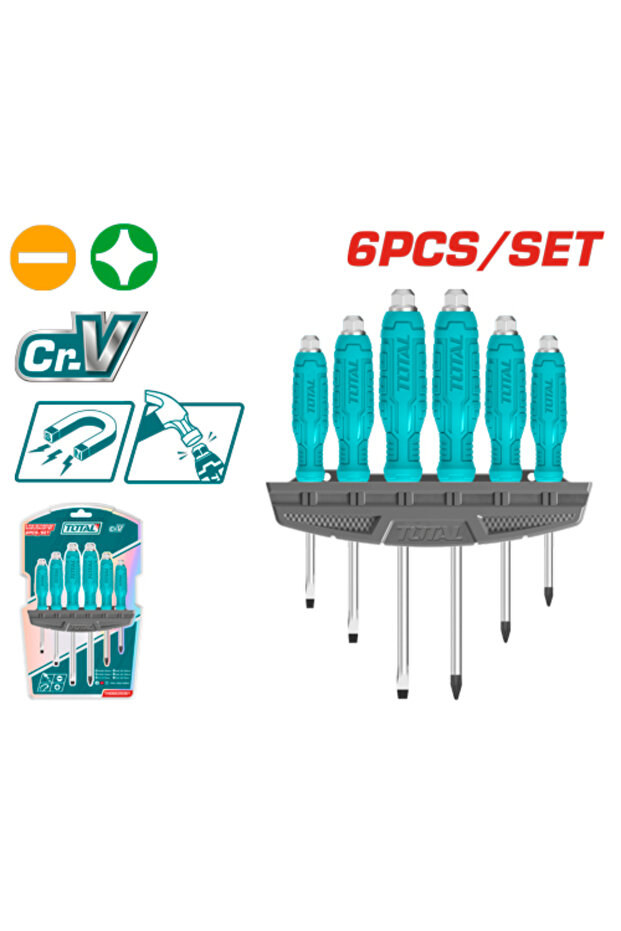 طقم مفكات براغي 6pcs/set عادي / مصالب - 1