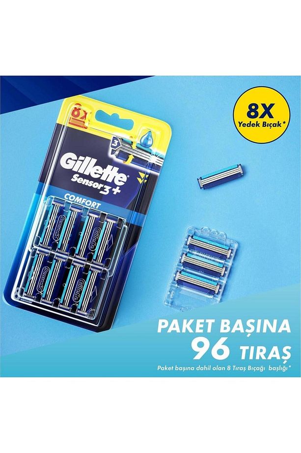 Sensor 3 Plus Comfort Yedek Bıçak 8li-2 Adet - 3
