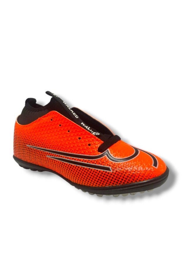 437-25 Sock Turf Football Shoes Orange Black 36-39