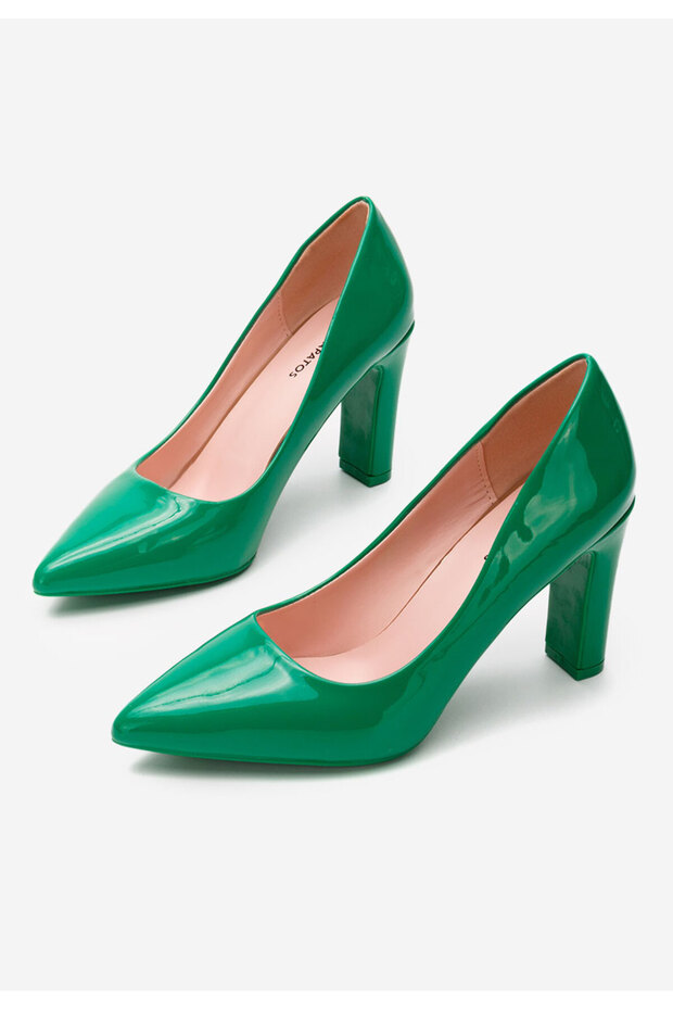 Zelené lakované lodičky Devina - 4