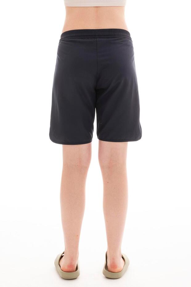 Kadın Basic Siyah Uzun Boy Mayo Deniz Şortu - 7
