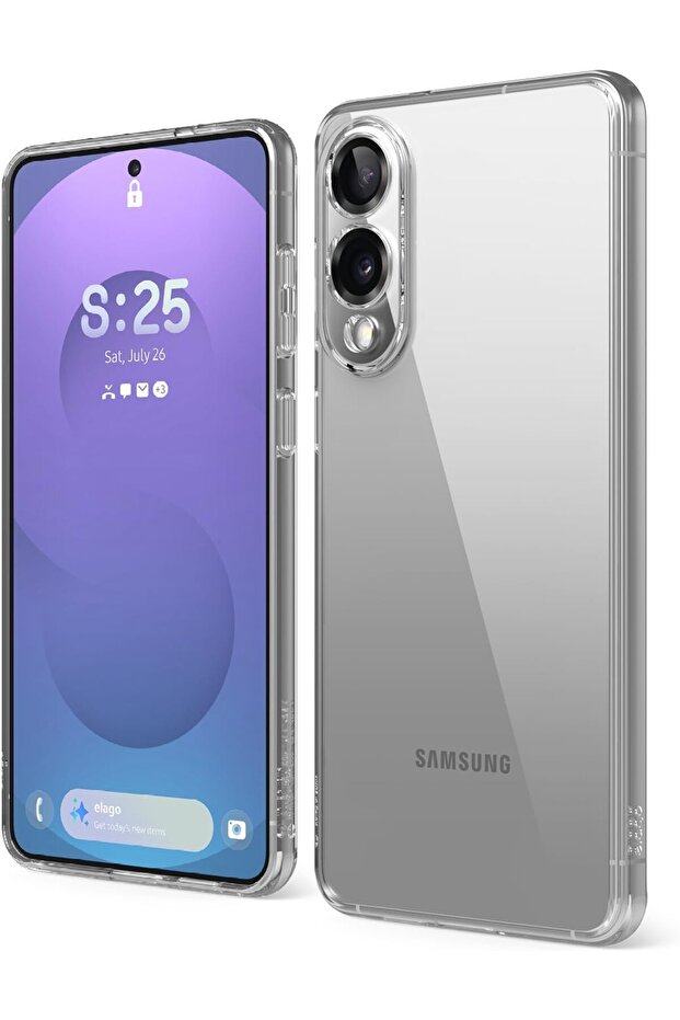 Hybrid for Samsung Galaxy S25 EDGE case cover Camera Cutouts, Shockproof Bumper - Transparent