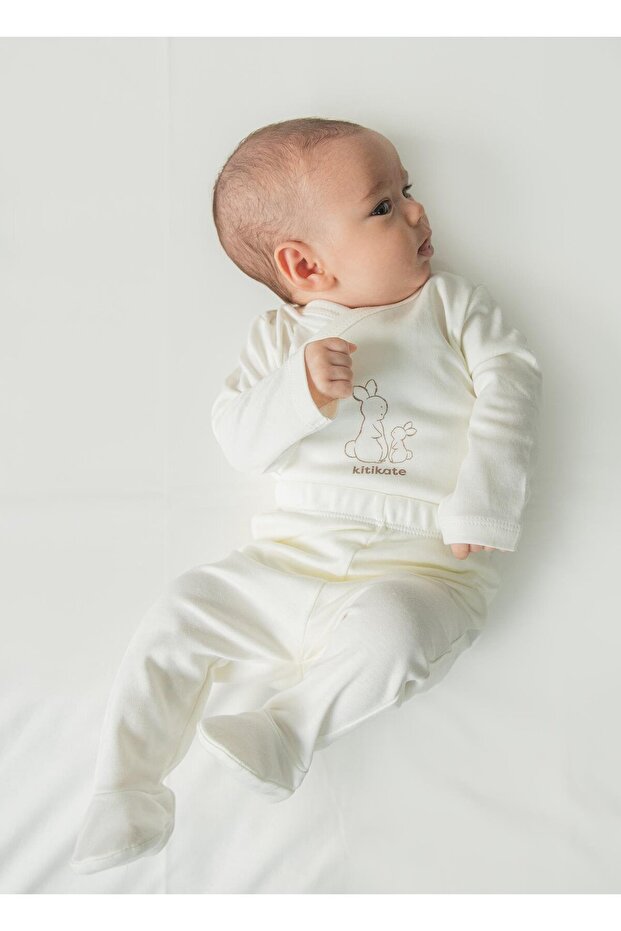 Organik New Basic 2'li Takım Ekru - 1