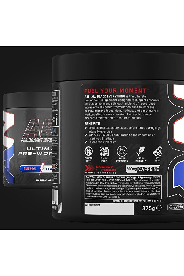 ABE Pre workout Food Supplement Energy Flavour, 375 Gm - 7