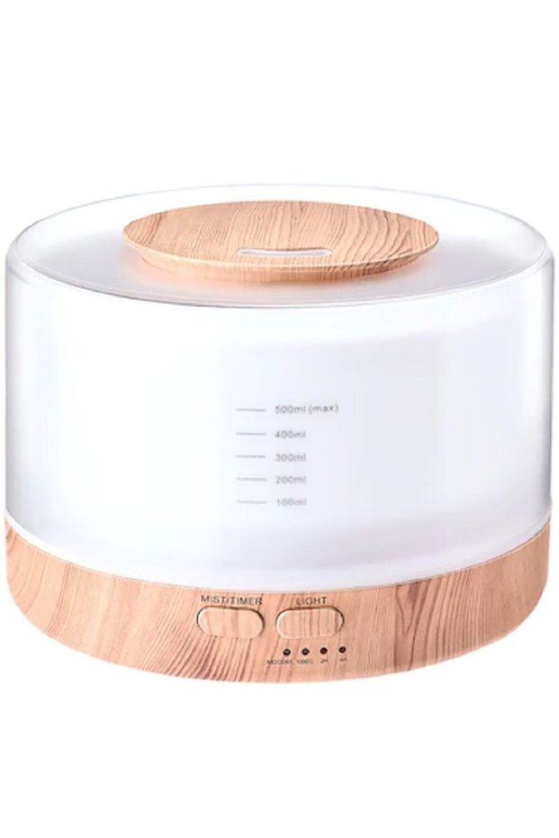 Macvi® Aromatherapy Diffuser with Remote Control, 7 Color LED and Humidifier Function, 500 ml