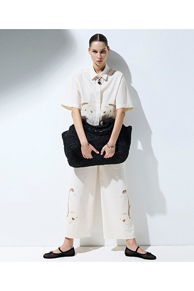 NAKIŞLI PANTOLON - 1