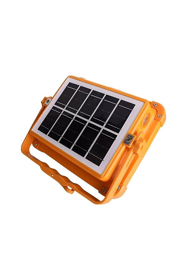 Güneş Enerjili Powerbank Çakar Özellikli Projektör Bahçe Aydınlatma Kamp Lambası Işıldak Çadır - 5
