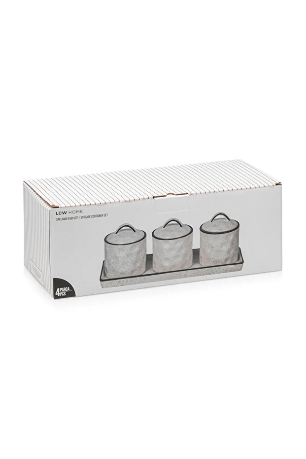 Lcw Home Black Ceramic Storage Container Set of 3 - 4