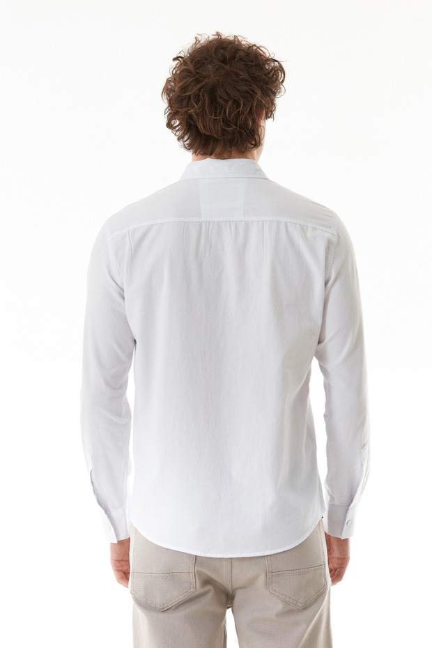 Basic Çıtçıtlı Gabardin Gömlek - 4