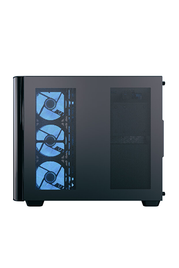 P300C 3x12cm Mirror A-RGB Fanlı, Panoramik Tempered Panel, mATX ı (AE-P300C-BK) - 2
