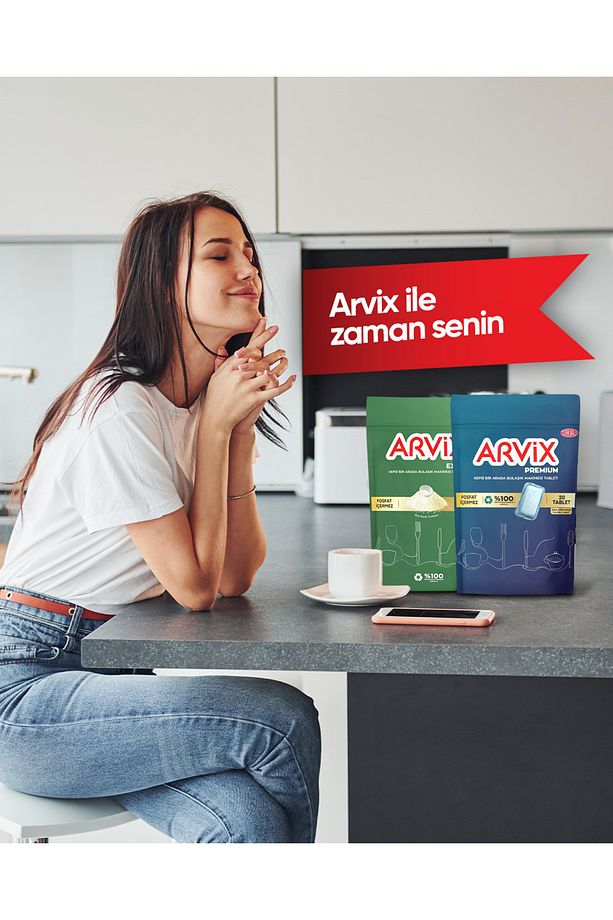 ARVİX HEPSİ BİR ARADA BULAŞIK MAKİNESİ TABLETİ PREMİUM 30'LU - 6