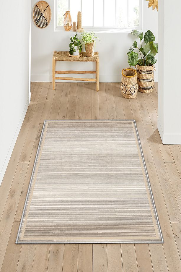 Makinede Yıkanabilir Kaymaz Taban Leke Tutmaz Vizon Salon Halısı ve Yolluk - 1