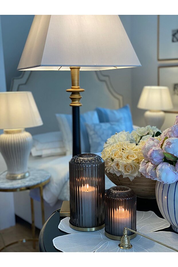 Füme Kristal Şamdan - 2