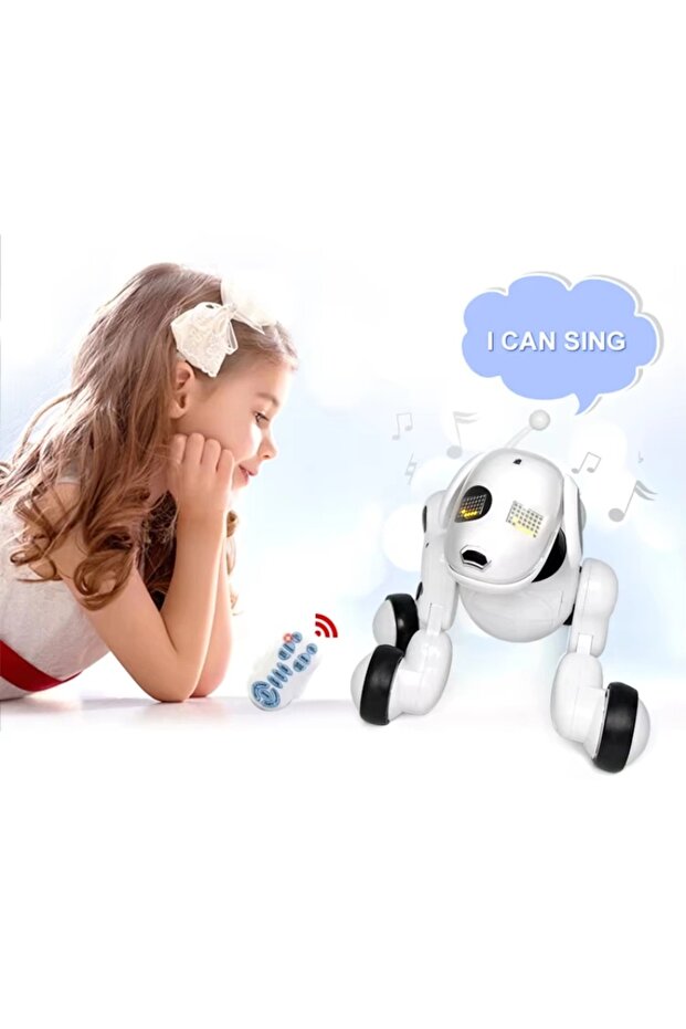 Smart-Dog Interactive Talking Robot Dog, Remote Control, White - 3