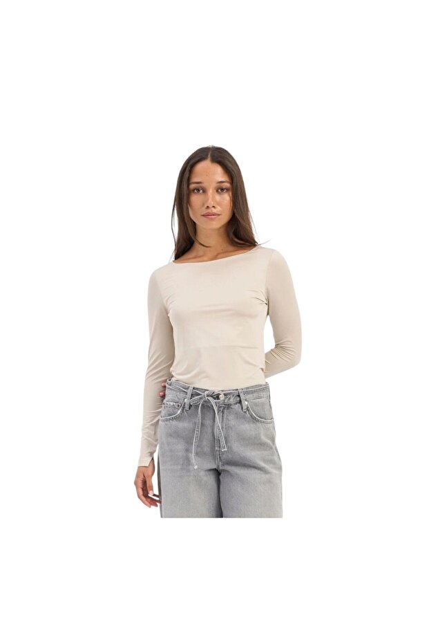 Women's Long Sleeve Basic Blouse - 1