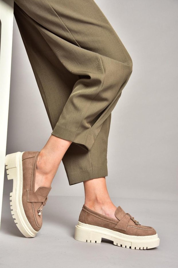 T 294882202 Mink Suede Moccasin Women's Shoes