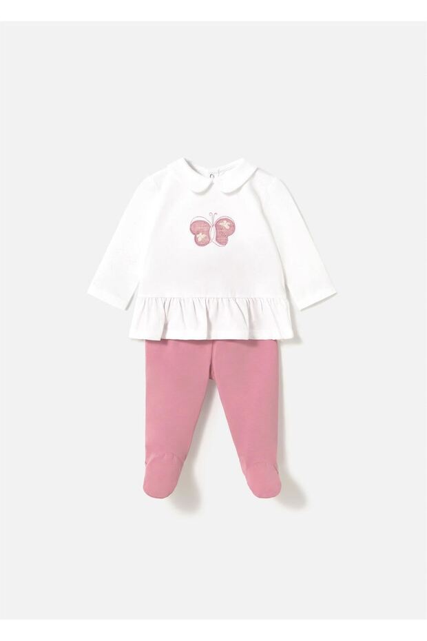 Baby Girl Long Sleeve T-Shirt Leggings Suit Pink 1586