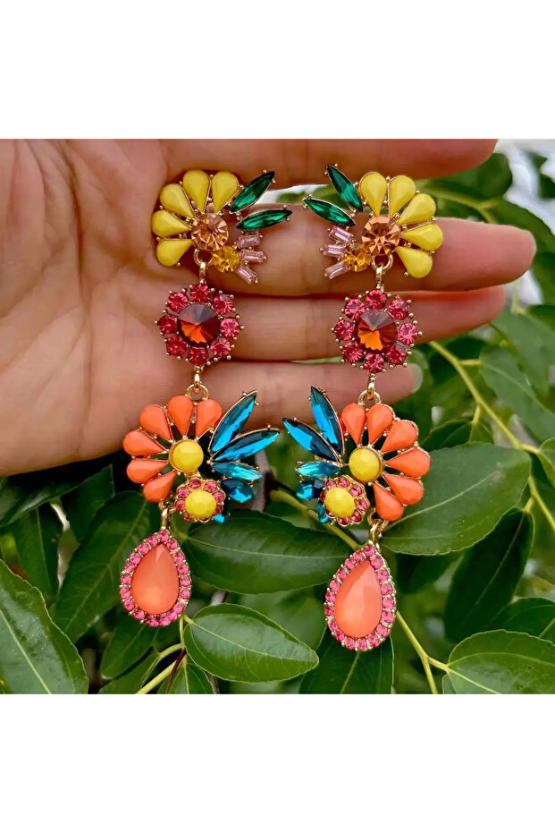 Complete Stone Design Colorful Earrings