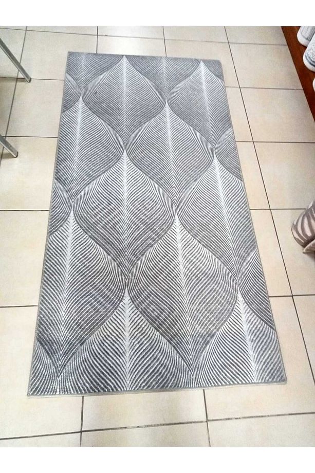 100x200 Ölçüsünde Modern Damla Desenli Makinede Yıkanan Kaymaz Taban Yolluk - 3