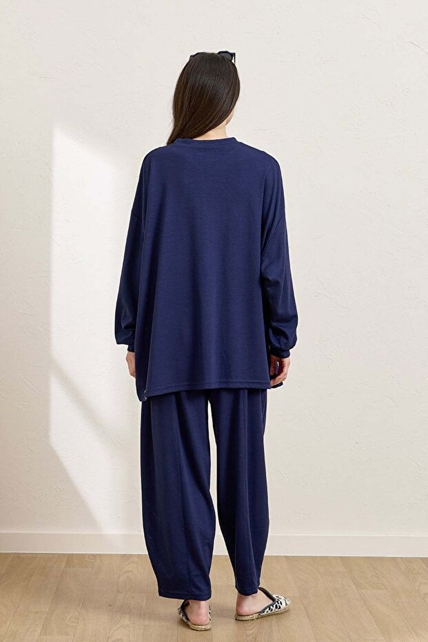 Set Shalwar bleumarin - 8