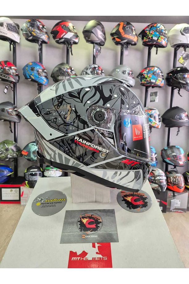Thunder 4 Sv Rainforest C2 Parlak Full Face Kask - 1