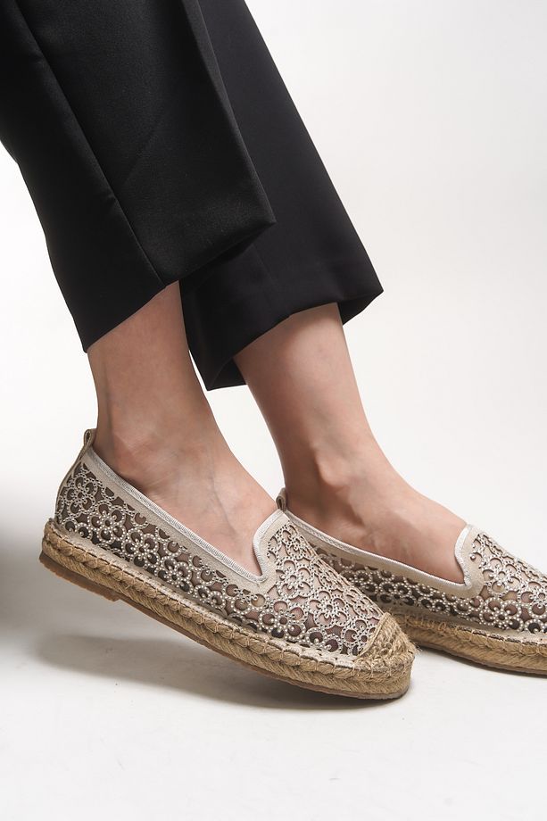 Jehyeth Kadın Espadril 00128 Bej - 5