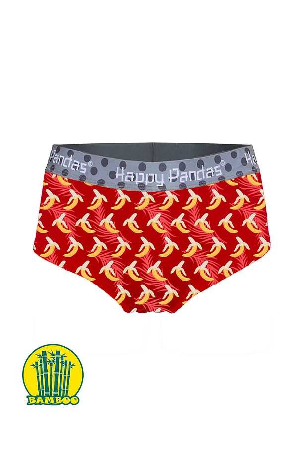 Kadın 5'li Paket Likralı Bambu Dijital Baskılı Hipster Boxer Külot - Happy Pandas Creation - 4