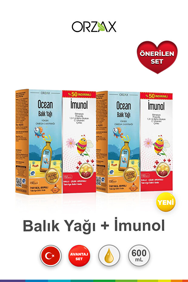Portakallı Balık Yağı + Beta Glukan 150 ml (2 adet) - 1