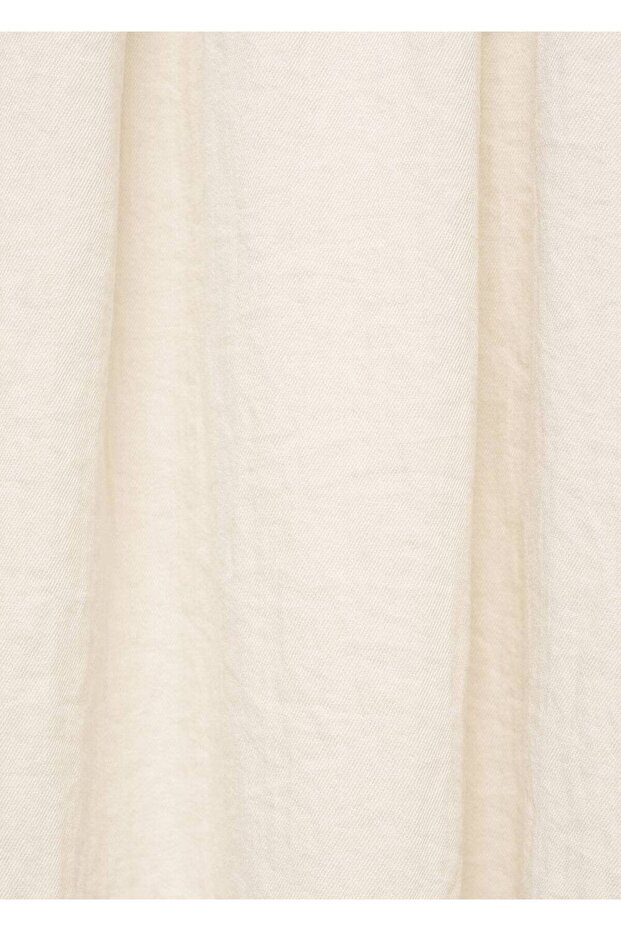 Büzgülü panelli midi etek - 6