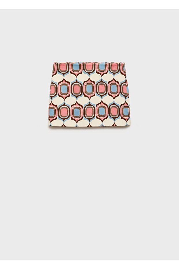 Desenli kısa etek - 3