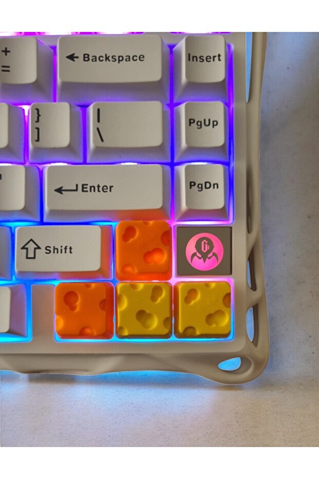 Peynir Görünümlü Klavye Keycaps 4 Adet Set Mekanik Klavye Tuşları - 3
