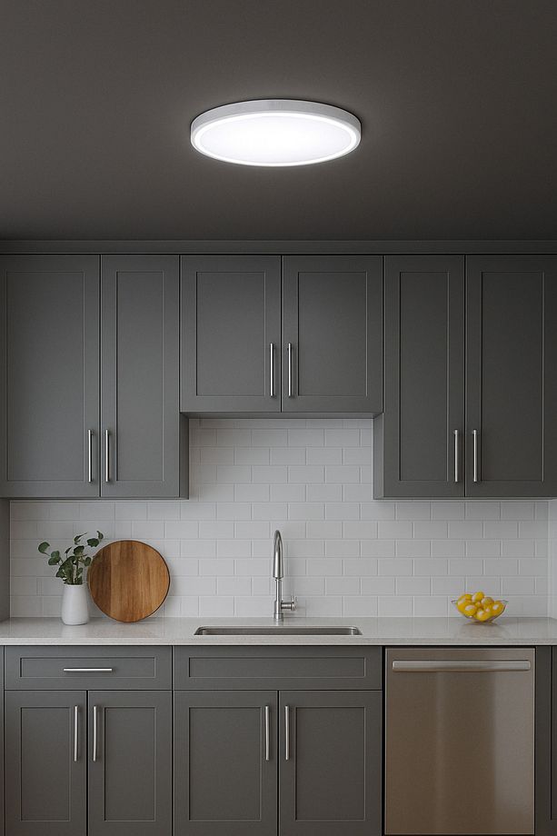 Tavana Sıfır Led Modern Avize Aydinlatma Gün Işığı Yüksek Lumen Güçlü Işık Balkon-mutfak-ofis-salon - 6