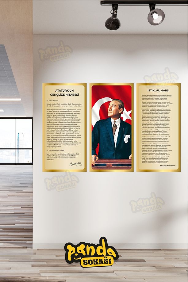Atatürk Köşesi Duvar Kağıdı Kendinden Yapışkanlı Okul,Kreş,Anasınıfı Sticker Seti - 2