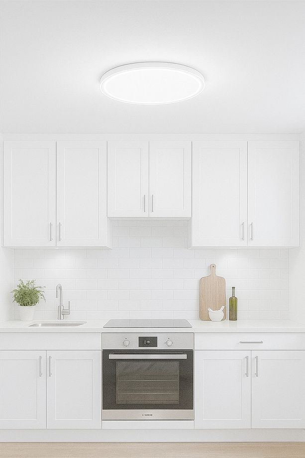 Tavana Sıfır Led Modern Avize Aydinlatma Gün Işığı Yüksek Lumen Güçlü Işık Balkon-mutfak-ofis-salon - 2